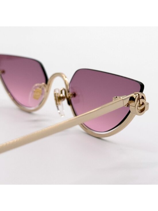 New Gucci Pink Gold Cat Eye Women Sunglasses GG1603S 003 main image 5